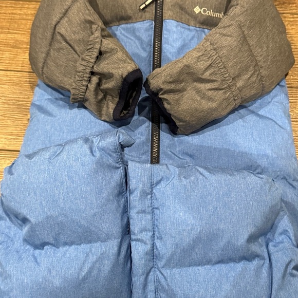 Columbia Baby Insulated Bunting Snowsuit Convertible Blue Gray Hood 18-24 Months - Picture 10 of 12
